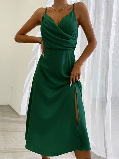 Women’s Sleeveless Draped Midi Dress