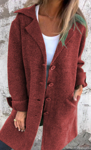 Women’s Long Knit Button Cardigan