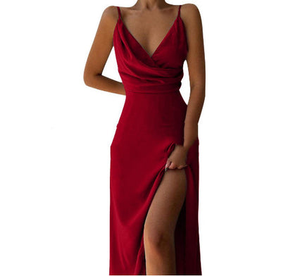 Women’s Sleeveless Draped Midi Dress